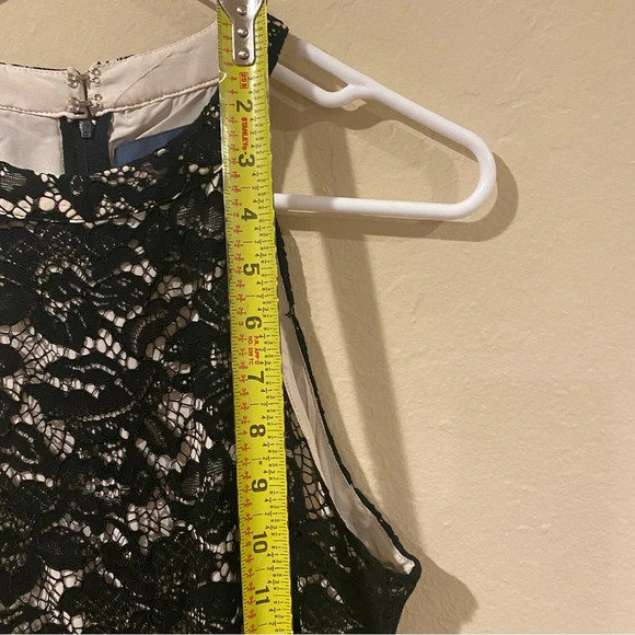 NWT ModCloth A Night Like This Black White Lace Halter Formal Maxi Dress Size 8 - Picture 11 of 15